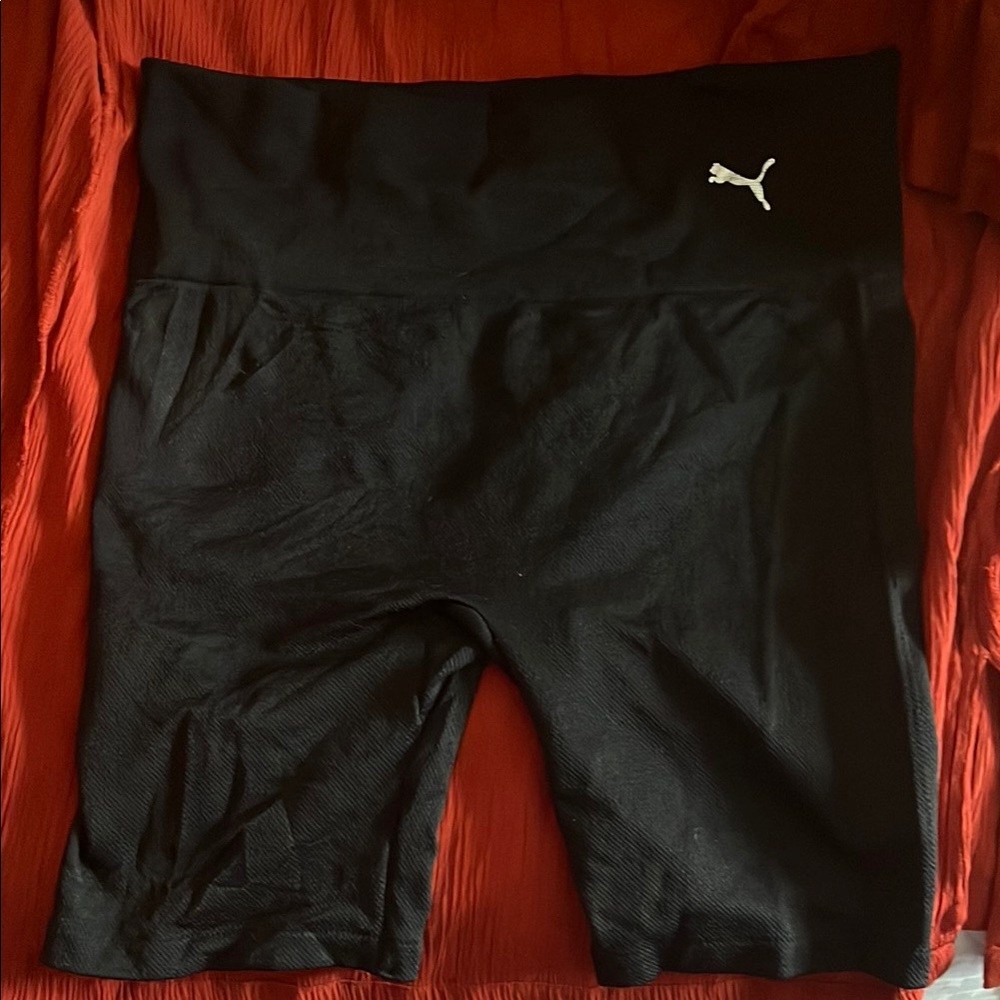 Puma Black Bike Shorts Streamlined Athletic Design